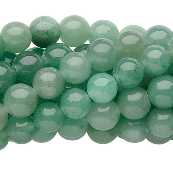 Green aventurine 1pkg10, round bead natural 15.5-16 inch 8mm image number 0