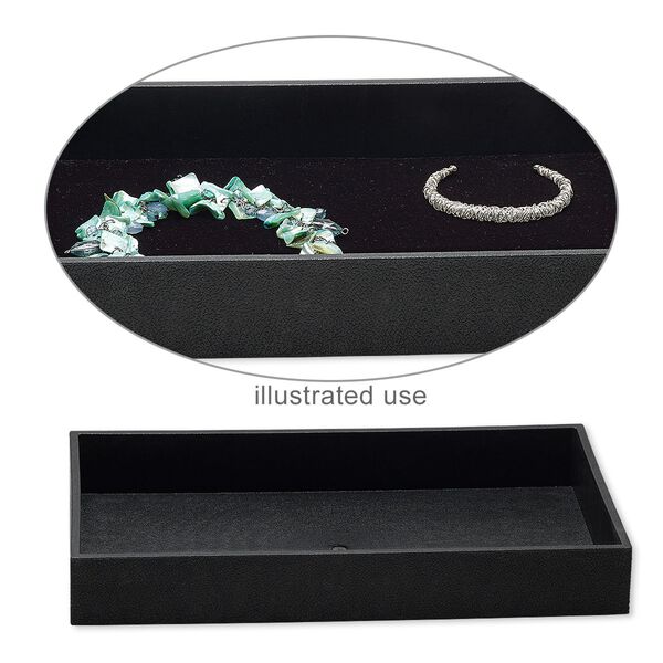Display tray, plastic, black, 14-3/4 x 8-3/8 x 2 inches. Sold individually. image number 0
