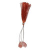 Strawberry quartz 1pkg2, hand-cut top-drilled puffed kite bead natural 17x10mm image number 1