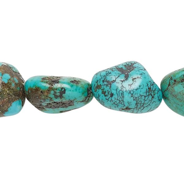 Turquoise 1pkg1, nugget bead 15.5-16 inch medium image number 0
