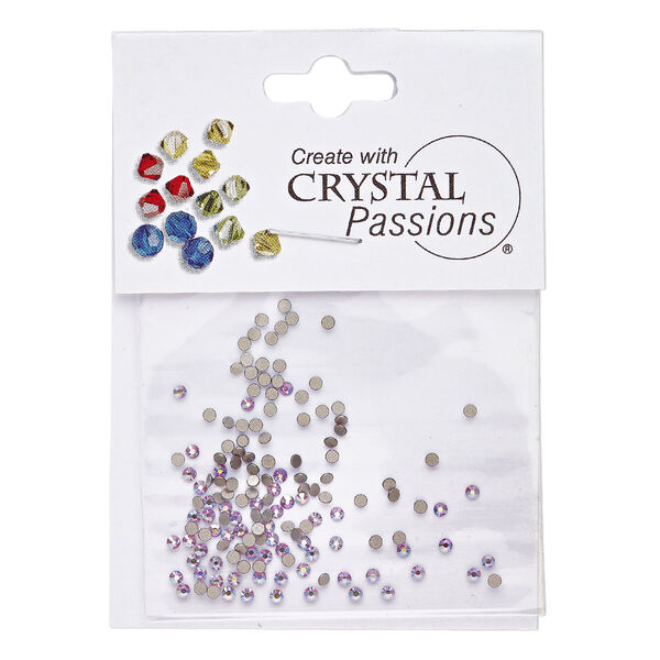 Flat back 144pk rose AB foil back, Crystal Passions® 1.7-1.9mm rose round SS5 2058 image number 0