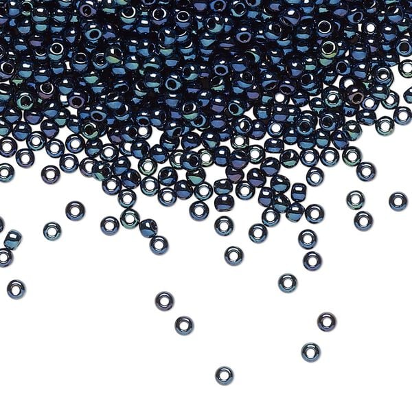 Seed bead, TOHO BEADS®, glass, pkg/250g, #11 round, opaque metallic Cosmos (TR-11-88). image number 0