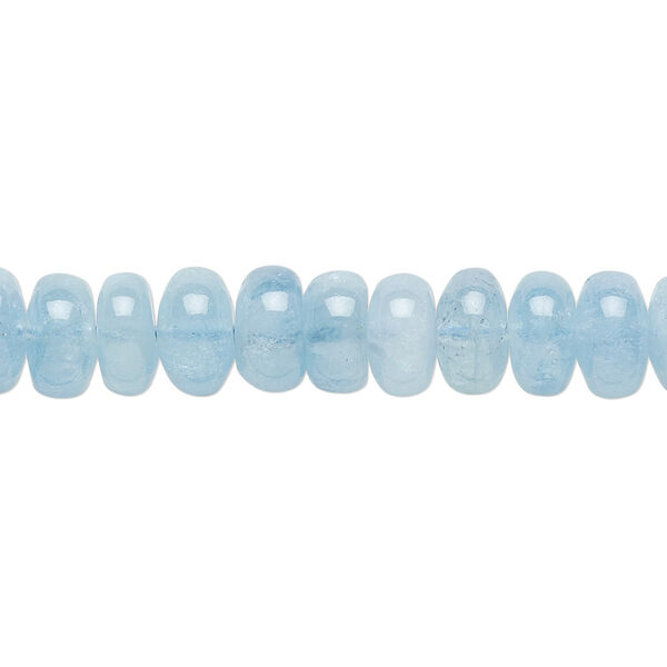 Aquamarine 1pkg1, rondelle bead 8 inch 8x3.5mm image number 0
