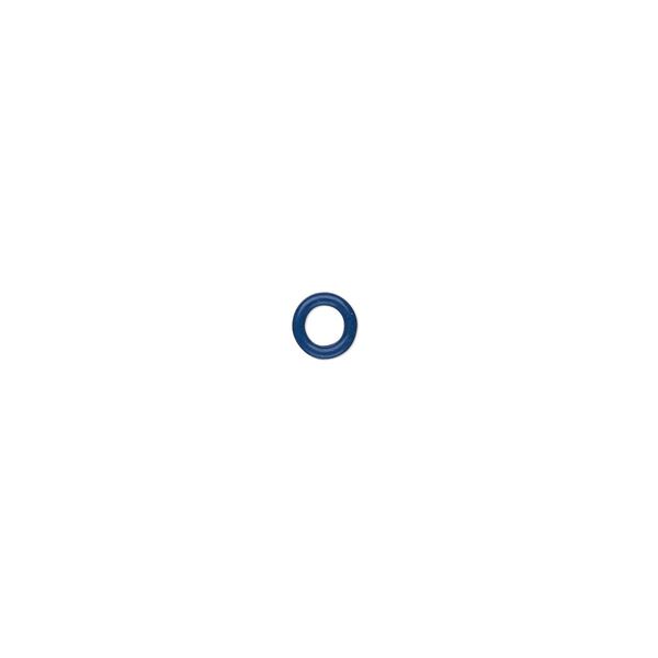 Component, Oh! Ring™, silicone, blue, 5mm round with 2.5mm hole. Sold per pkg of 500. image number 0