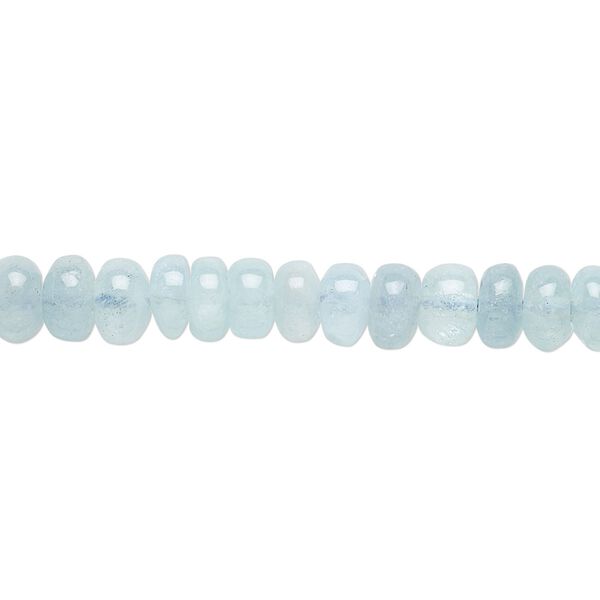 Aquamarine 1pkg1, rondelle bead 8 inch 6x3.5mm image number 0