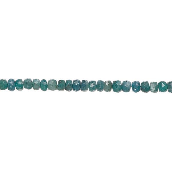 Emerald 1pkg1, hand-cut faceted rondelle bead 13 inch 3x1mm-3x3mm image number 0