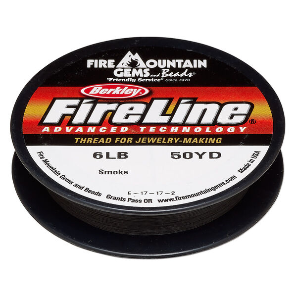 Thread, Berkley® FireLine®, gel-spun polyethylene, smoke, 0.15mm diameter 4-fiber braid, 6-pound test. Sold per 50-yard spool. image number 0