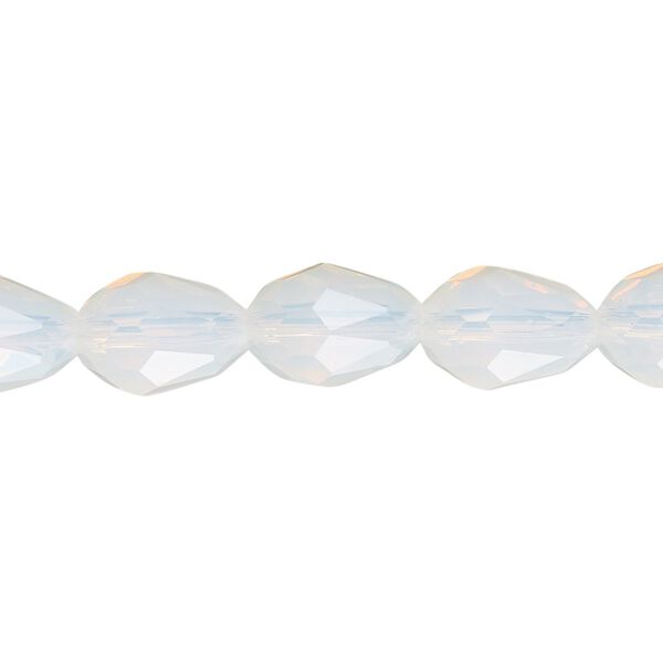 Bead Celestial Crystal® 1pkg40, 11X7.5mm-12X8mm teardrop / 66 facets, translucent frosted clear image number 0