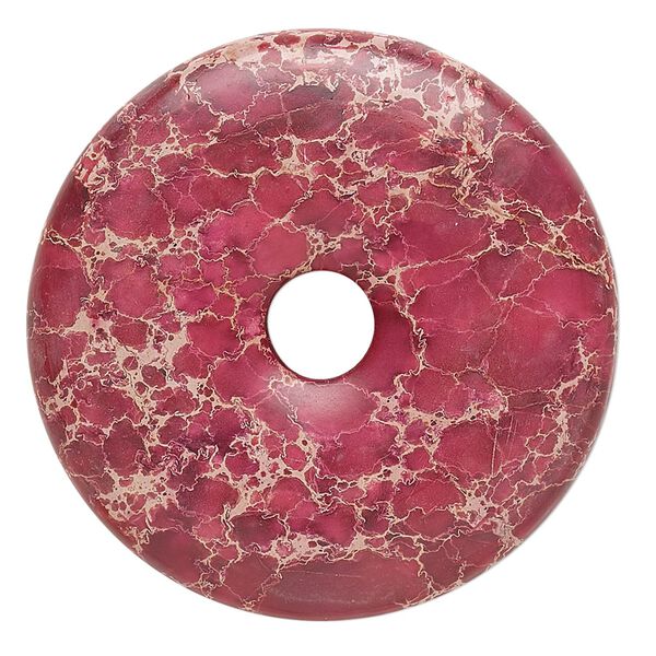 Magnesite 1pkg1, hand-cut donut bead 40mm image number 0