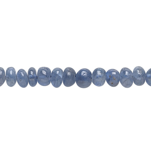 Blue sapphire 1pkg1, hand-cut rondelle bead 15.5-16 inch graduated 2x1mm-4x2mm image number 0