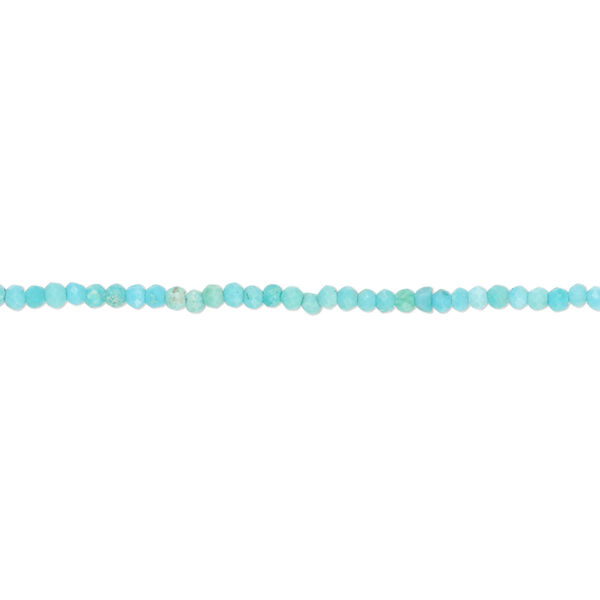 Sleeping beauty turquoise 1pkg1, hand-cut faceted round bead 8 inch 2mm image number 0