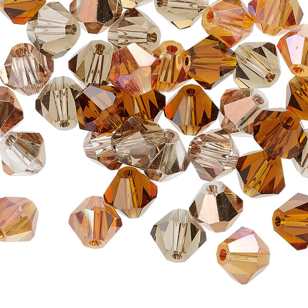 Bead mix 40pk 16 facets fall, Celestial Crystal® 8mm bicone image number 0