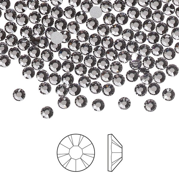 Flat back 1pkg1440, lilac ash foil back Preciosa Viva 12® Czech crystal rhinestone 3-3.2mm chaton rose round SS12 image number 0