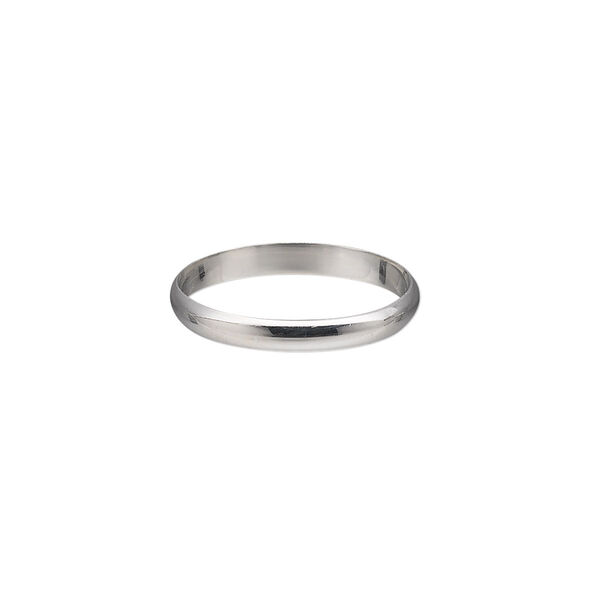 Ring, sterling silver, 2.5mm wide, size 8. Sold individually. image number 0