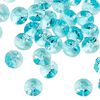 Drop 12pk light turquoise, Crystal Passions® 8mm pendant mini disk 6428 image number 1