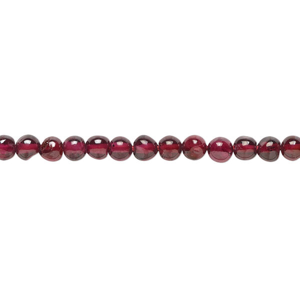 Garnet 1pkg1, hand-cut round bead 15.5-16 inch 4mm image number 0