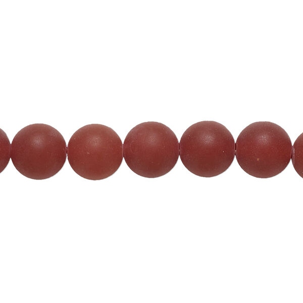Carnelian 1pkg1, matte round bead 15.5-16 inch 8mm image number 0