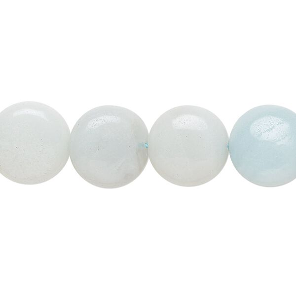 Amazonite 1pkg1, hand-cut flat round bead natural light to dark 15.5-16 inch 12mm image number 0