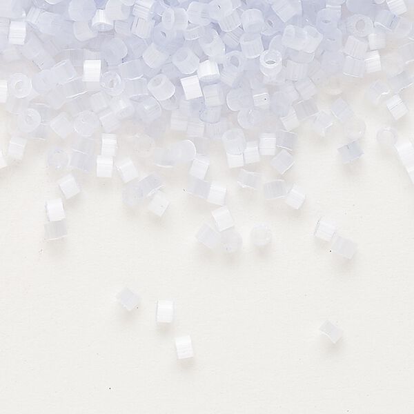 Seed bead, Delica®, glass, pkg/7.5g, #11 round, opaque silk glass enamel pale violet (DB-0832). image number 0