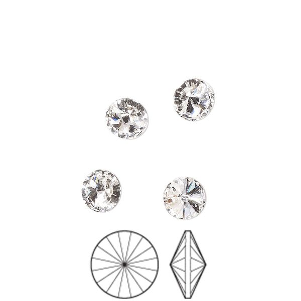 Chaton 288pk crystal foil back, Preciosa MAXIMA Czech crystal rhinestone 6.14-6.32mm rivoli SS29 image number 0