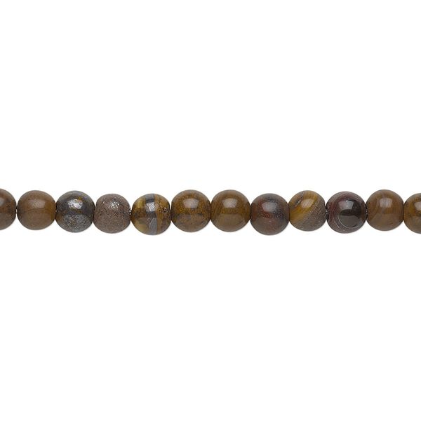 Tiger iron 1pkg1, round bead natural 15.5-16 inch 4mm image number 0