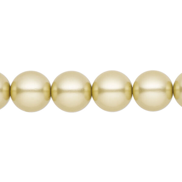 Pearl 10pk vanilla, Preciosa Czech crystal 10mm round image number 0