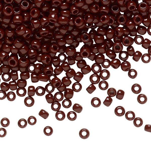 Seed bead, TOHO BEADS®, glass, pkg/250g, #8 round, opaque oxblood (TR-08-46). image number 0