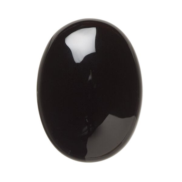 Black onyx 1pkg1, calibrated oval cab 30x22mm image number 0