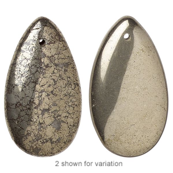Pyrite 1pkg2, teardrop focal 36x20mm image number 0