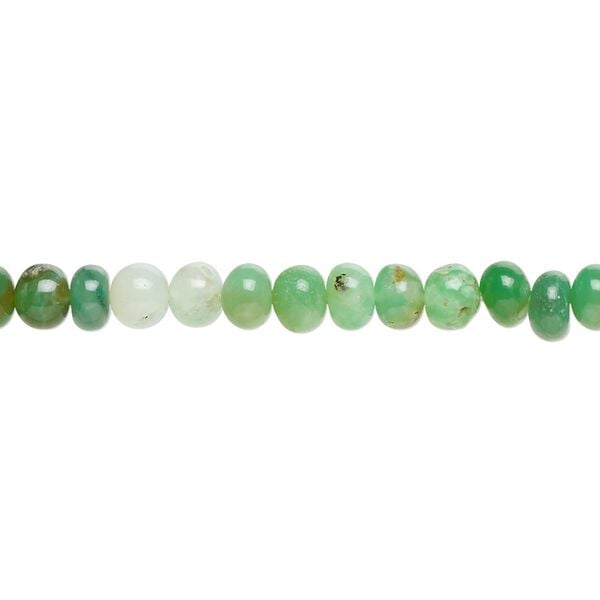 Chrysoprase 1pkg1, hand-cut rondelle bead natural 14 inch 4x2mm-6x5mm image number 0
