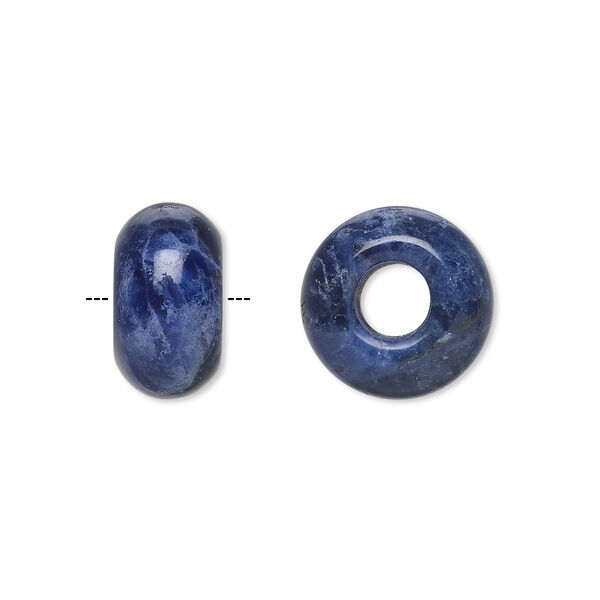 Sodalite 1pkg2, rondelle bead natural B grade, 14x8mm Dione® image number 0