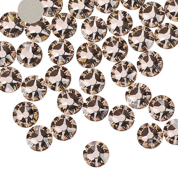 Flat back 144pk vintage rose foil back, Crystal Passions® 6.32-6.5mm rose round SS30 2088 image number 0