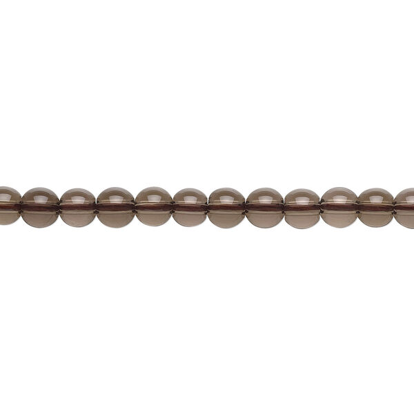Smoky quartz 1pkg1, round bead 15.5-16 inch 4mm image number 0