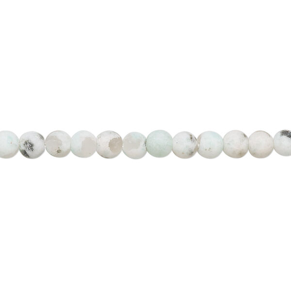 Sesame jasper 1pkg1, matte round bead natural 8 inch 4mm image number 0