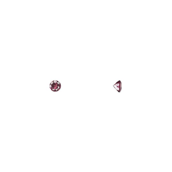Rhodolite garnet 1pkg4, hand-cut faceted round gem natural 3mm image number 0