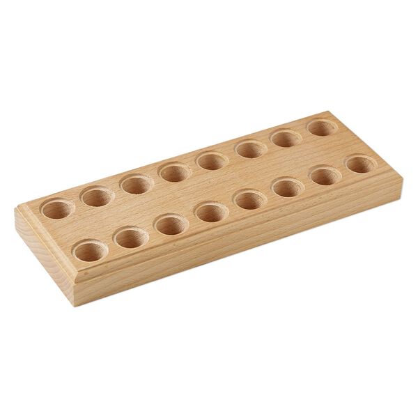 Plier holder, Indian beech tree wood, natural, 8-1/2 x 1 x 3-1/4 inches. Sold individually. image number 1