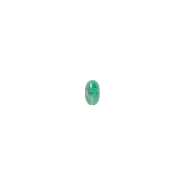 Emerald 1pkg1, hand-cut calibrated oval cab 5x3mm image number 0