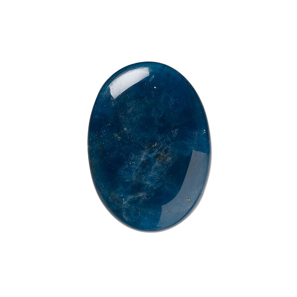 Blue apatite 1pkg1, oval cab natural calibrated 25x18mm image number 0