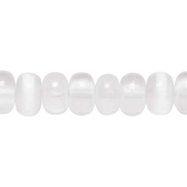 Selenite 1pkg1, rondelle bead 8 inch 10x6mm-10.5x7mm image number 0