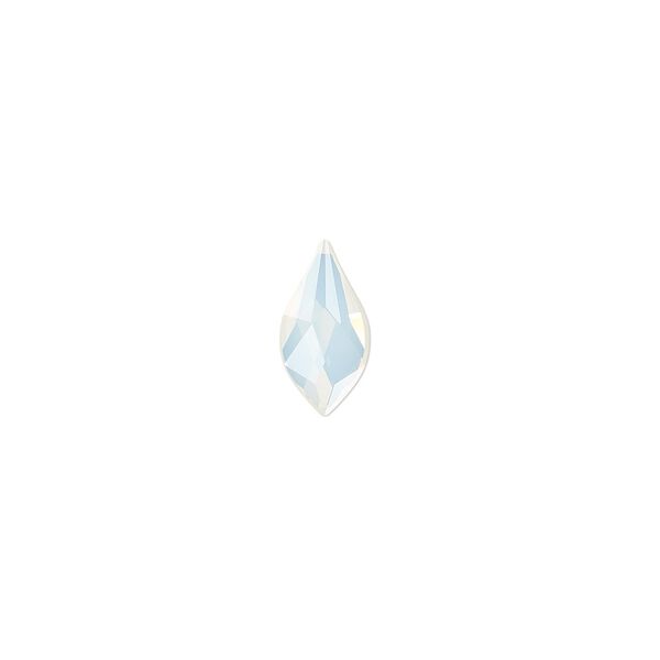 Flat back 12pk white opal foil back, Crystal Passions® 10x5mm flame 2205 image number 0