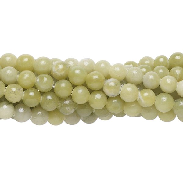 Green serpentine 1pkg10, round bead natural 15.5-16 inch 4mm image number 0