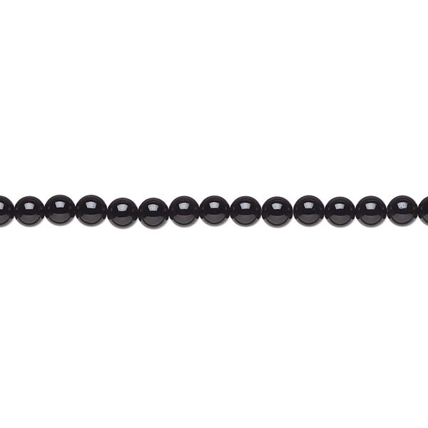 Black onyx 1pkg1, round bead 15.5-16 inch 3mm image number 0