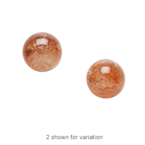 Sunstone 1pkg1, hand-cut calibrated round cab natural B grade, 12mm image number 0