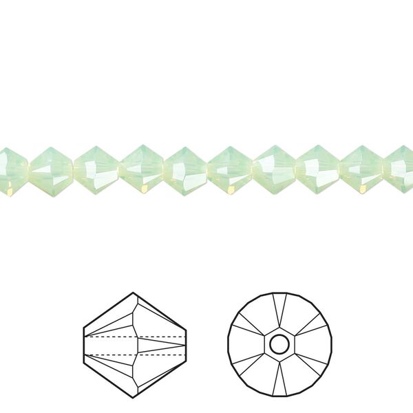 Bead 24pk chrysolite opal, Crystal Passions® 5mm bicone 5328 image number 0