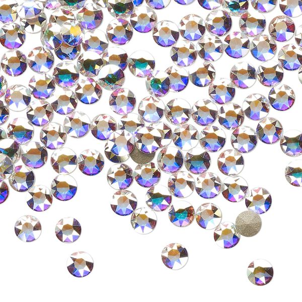 Round stone 144pk crystal AB foil back, Crystal Passions® 4mm light round PP31 1098 image number 0