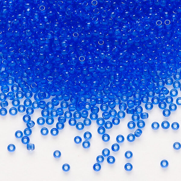 Seed bead, Preciosa Ornela Czech glass, pkg/50g, #11 rocaille, transparent light blue, (30050). image number 0