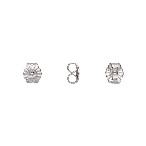 Earnut 1pkg100, 6x5.5mm daisy round, stainless steel 50 pair image number 0