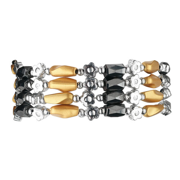 Hemalyke™ / acrylic 1pkg1, mixed size / shape bracelet continuous 34 inch / 5.5mm wide image number 0