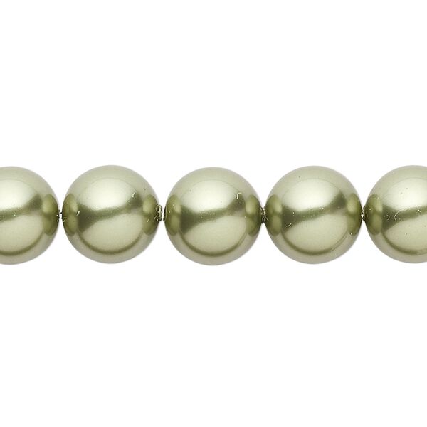 Pearl 25pk light green, Crystal Passions® 10mm round 5810 image number 0