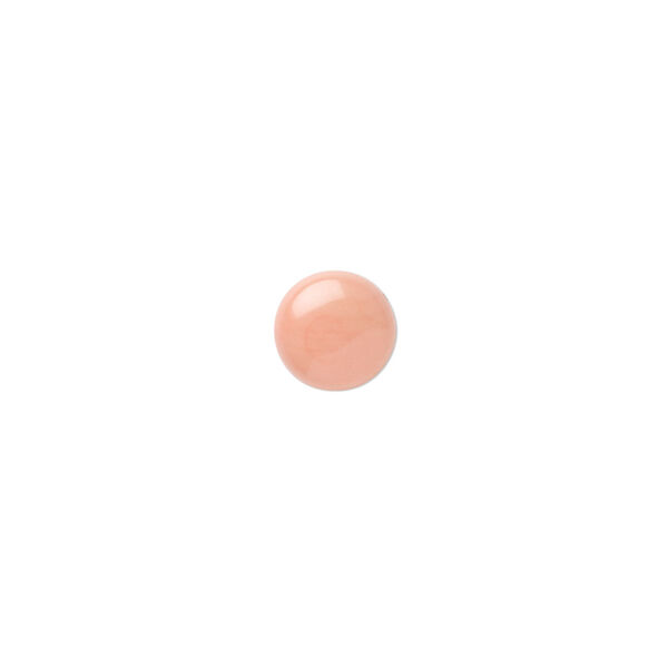 Cabochon, bamboo coral (dyed), pink, 8mm calibrated round, Mohs hardness 3-1/2 to 4. Sold per pkg of 2. image number 0